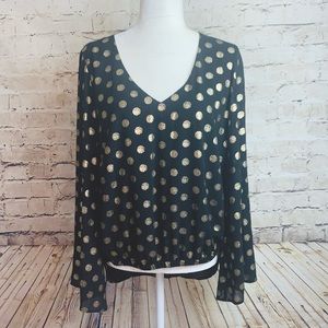 “Show Me Your MuMu” Mackenzie Metallic Dot Top